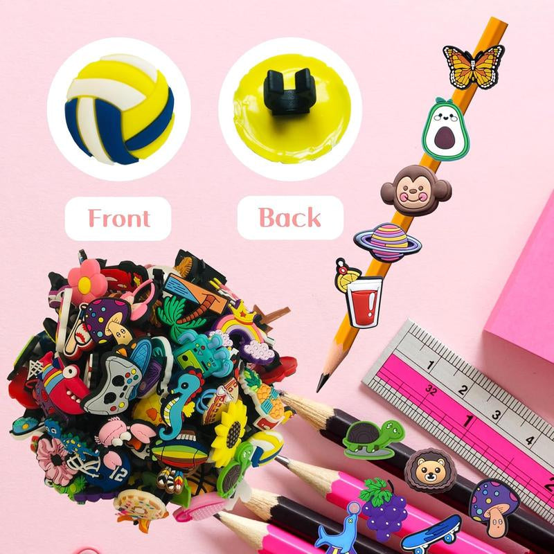 Brighten Up Your Writing with 100 Colorful Pencil Toppers - Perfect Classroom Charms and Fun Rewards!